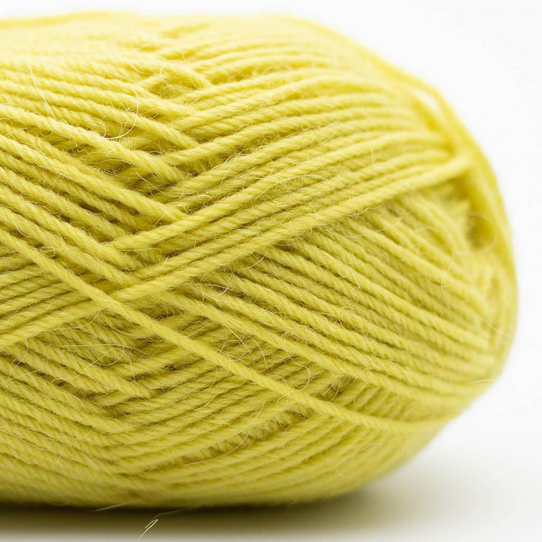 EDELWEISS ALPAKA 4FACH von KREMKE – 28 grün gelb – 25 g