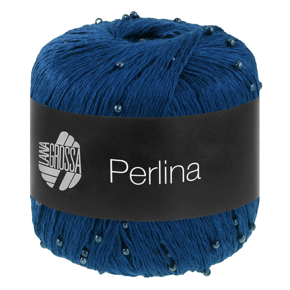 PERLINA von LANA GROSSA – Perlengarn in 08 Tintenblau, 50 g